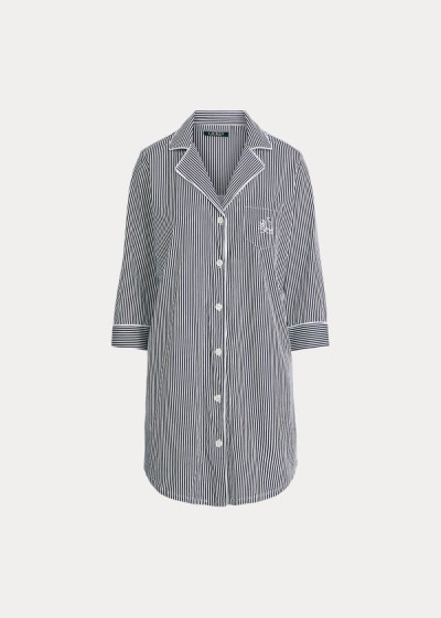 Camisa De Dormir Ralph Lauren Mujer Azul Marino - Cotton - FPRGS3604